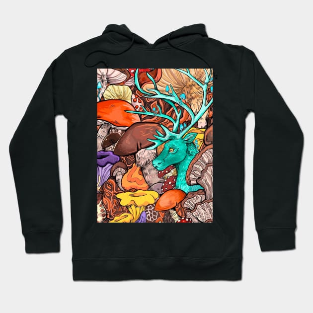 Mushrooms Hoodie by Cari.boou